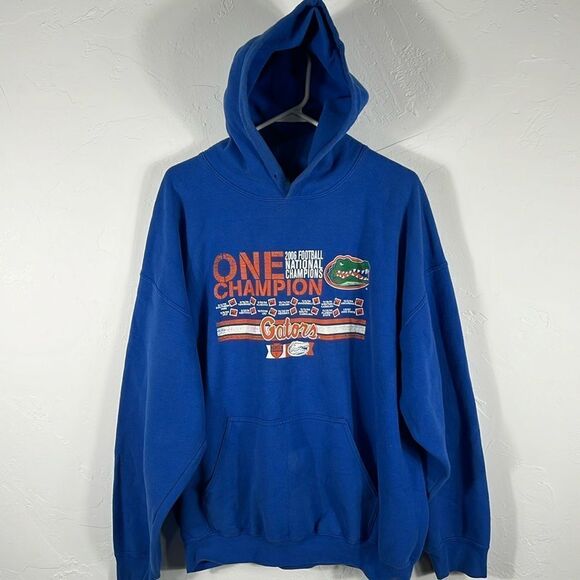 🏈 Vintage FLORIDA GATORS 2006 National Champions ESPN Hoodie Sweatshirt Sz XL - Picture 1 of 10